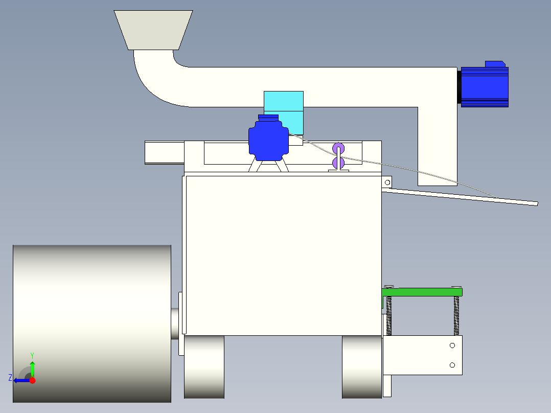 城乡结合部道路土路肩自动铺设机右视图