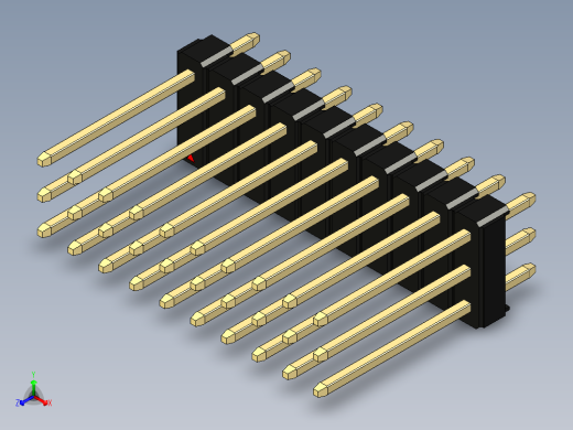 彩色公头100mil（2.54mm）系列-DS1021_black_3x10p_100mil_Type5_rev1.0