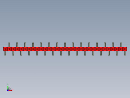 彩色公排针 100mil 2.54mm 系列-DS1022_red_31p_100mil_Type_SMT_R2_rev1.0前视缩略图
