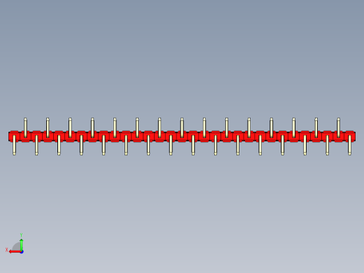 彩色公排针 100mil 2.54mm 系列-DS1022_red_31p_100mil_Type_SMT_R2_rev1.0后视缩略图