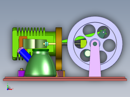 外燃机微型发电机引擎前视缩略图