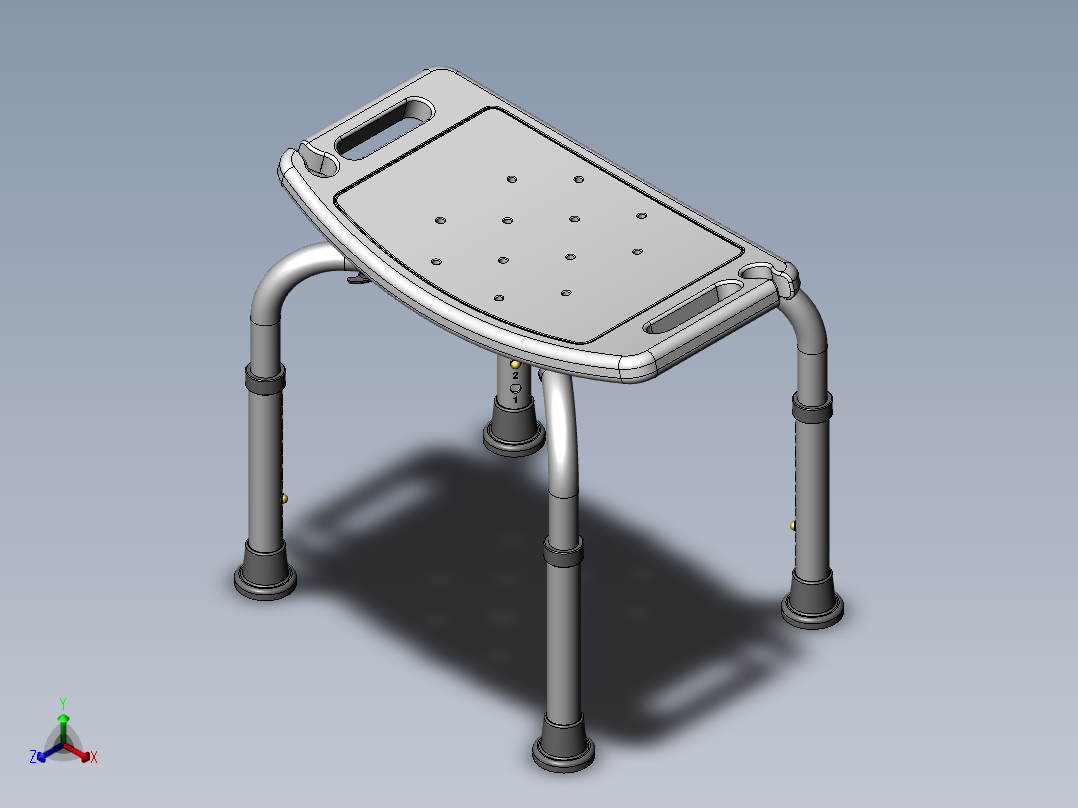 伸缩座椅正等轴测图