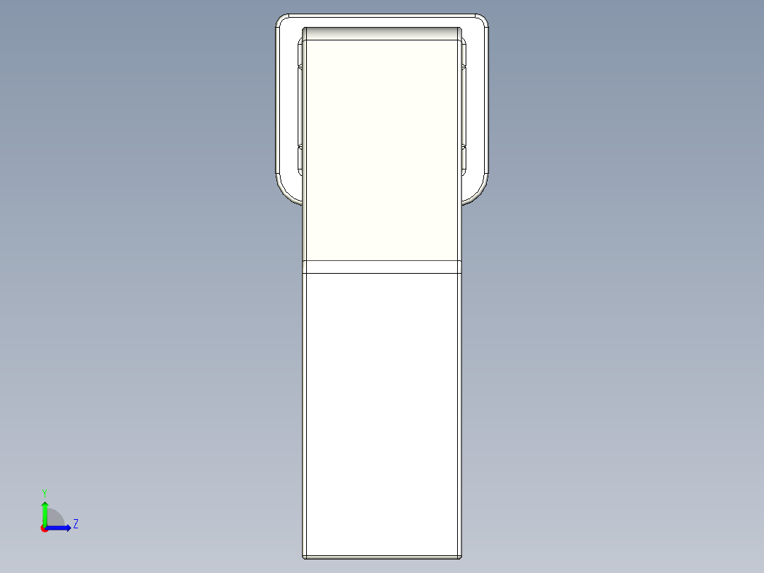 取手(鋁合金)(B)AS-3D多系列多零件图纸模型左视图