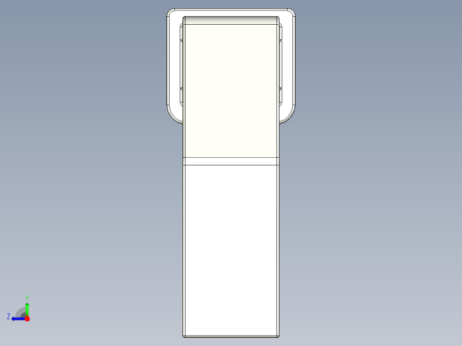 取手(鋁合金)(B)AS-3D多系列多零件图纸模型右视缩略图
