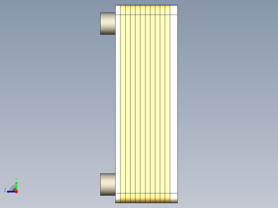钎焊式换热器右视图