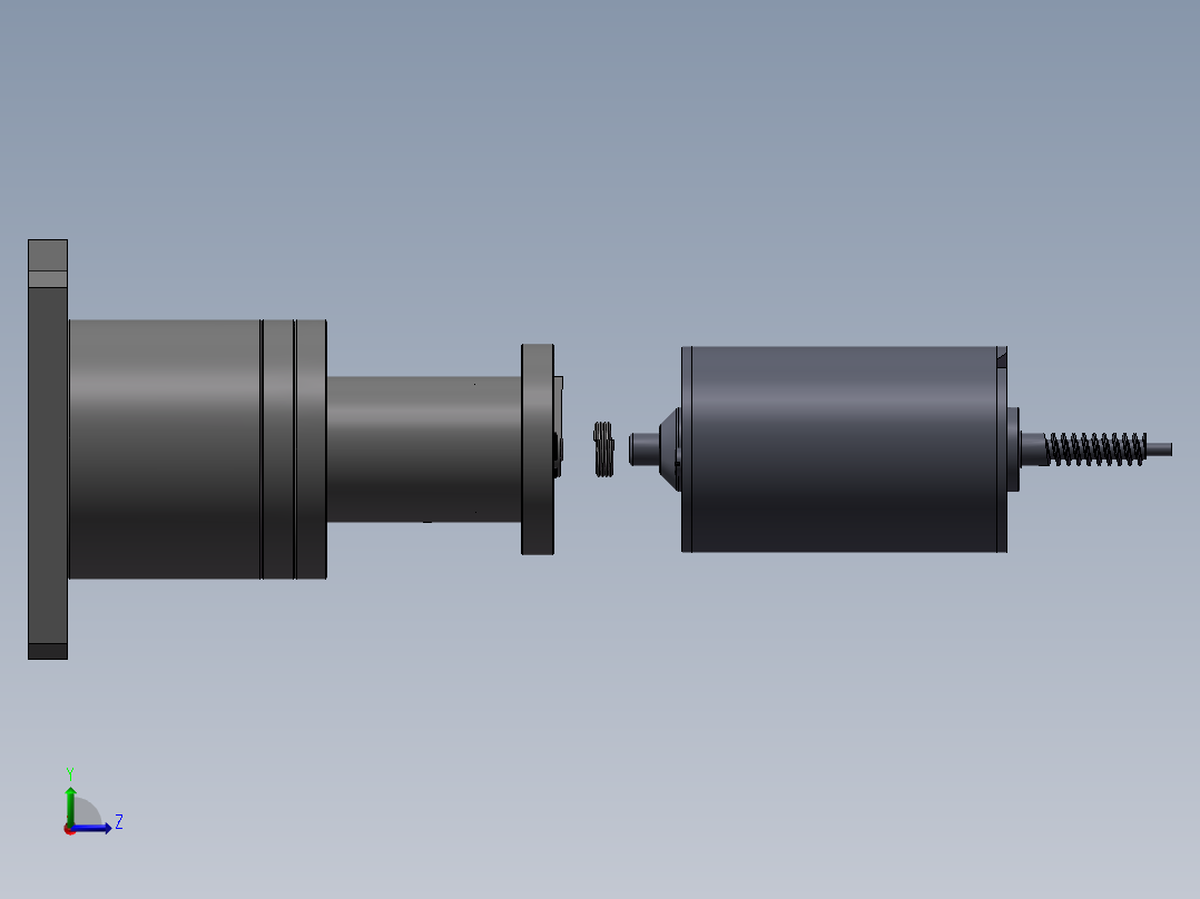 马达轴心刹車片涂油机构_含涡杆轴心马达左视图