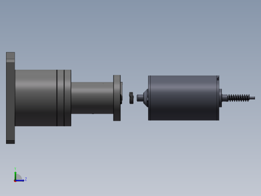 马达轴心刹車片涂油机构_含涡杆轴心马达左视缩略图