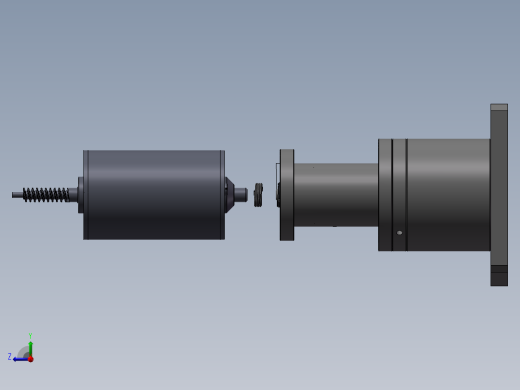 马达轴心刹車片涂油机构_含涡杆轴心马达右视缩略图