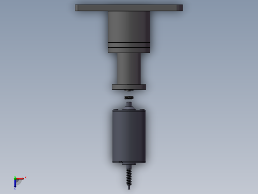 马达轴心刹車片涂油机构_含涡杆轴心马达俯视缩略图
