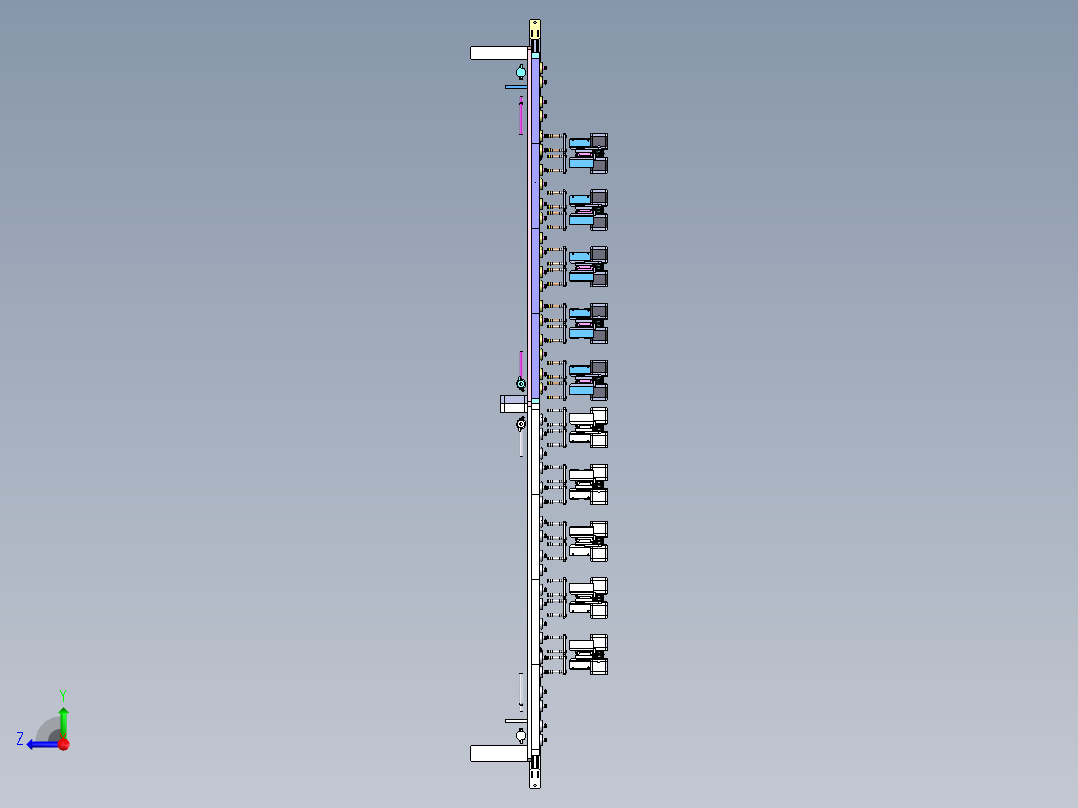 全自动多头高效点胶组装机右视图