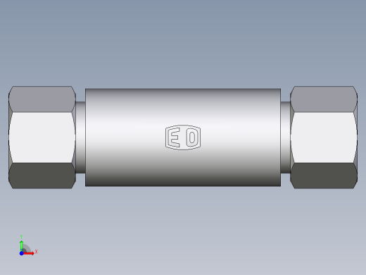 卡套式工业通用硬管接头EO_Weld_bulkhead_fitting_ESV14ZS前视缩略图