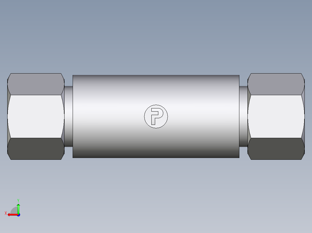 卡套式工业通用硬管接头EO_Weld_bulkhead_fitting_ESV14ZS后视图