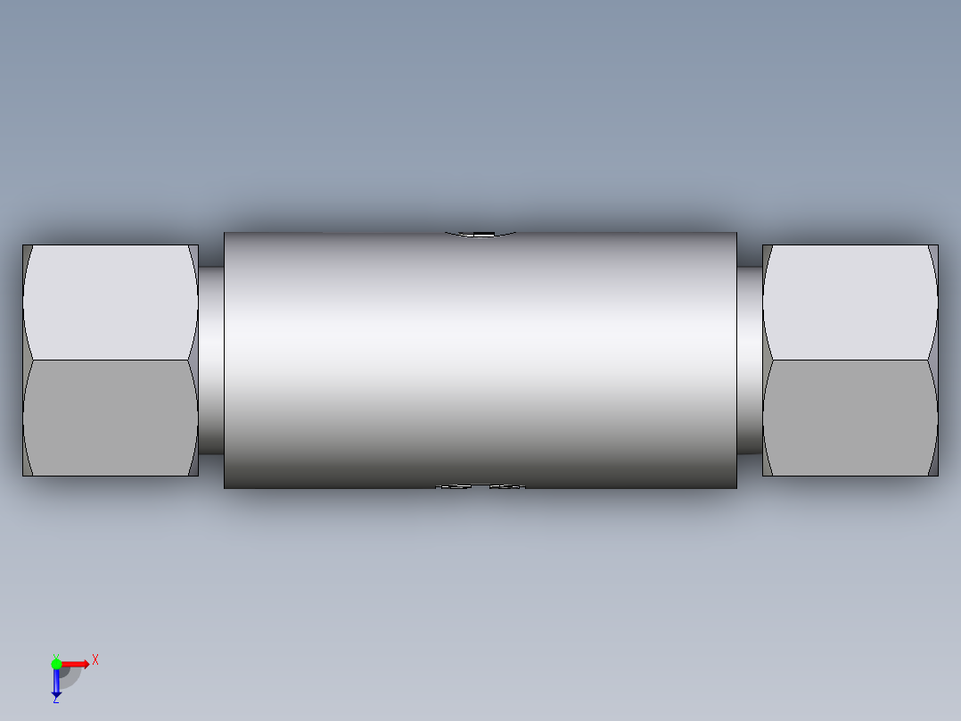 卡套式工业通用硬管接头EO_Weld_bulkhead_fitting_ESV14ZS俯视图