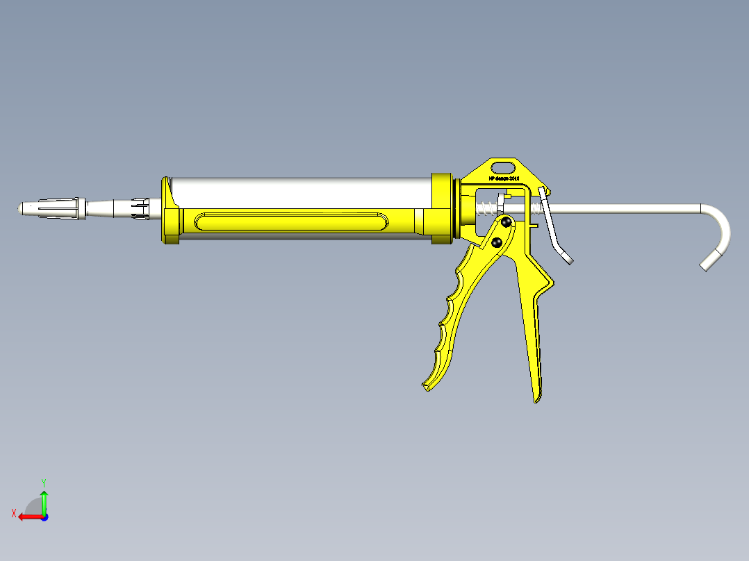 手动打胶枪后视图