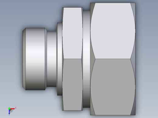 卡套式工业通用硬管接头EO_Male_Stud_connector_GE42LR1CF俯视缩略图