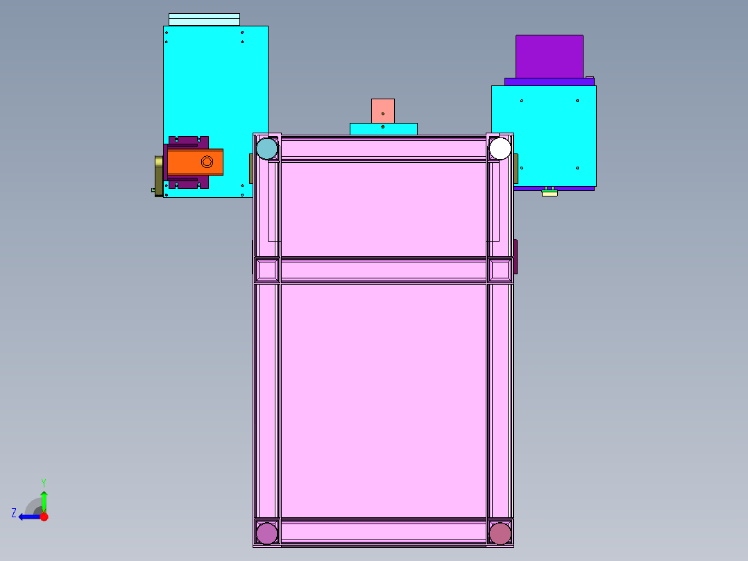环形电子绕线机右视图