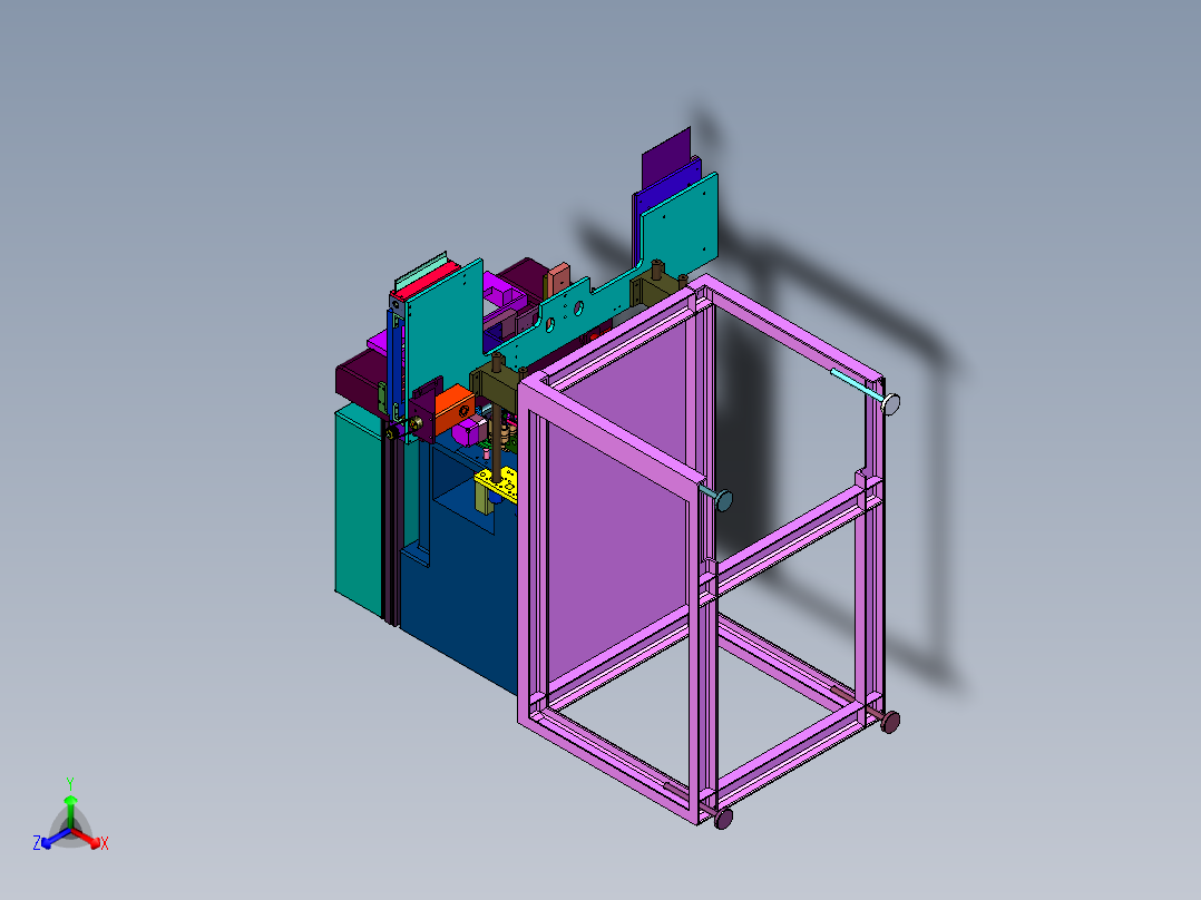 环形电子绕线机正等轴测图