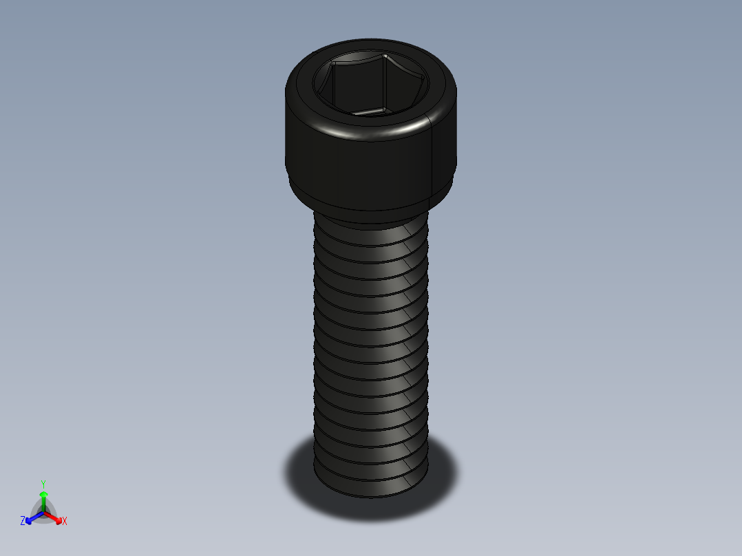 紧固件-STEP 0.3125 Socked Head主视图