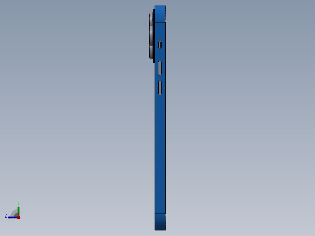 Phone模型设计右视图