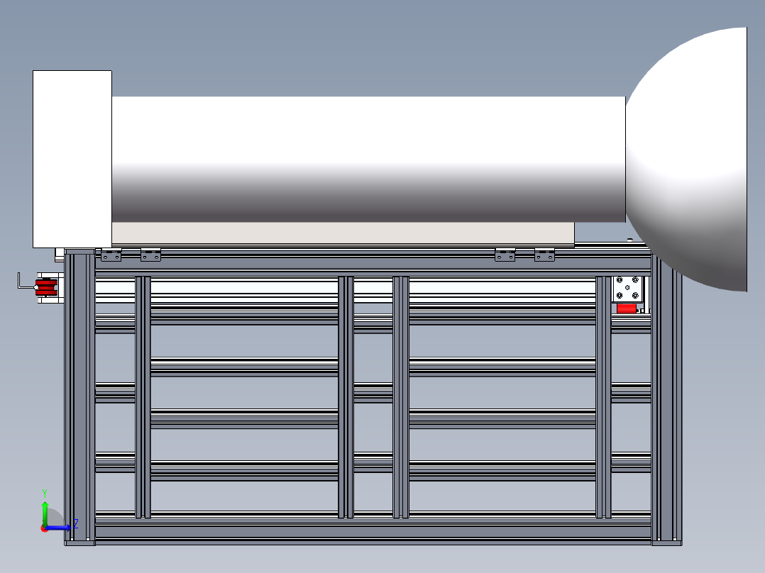 别墅院子电动大门左视图
