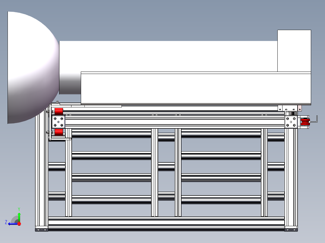 别墅院子电动大门右视图