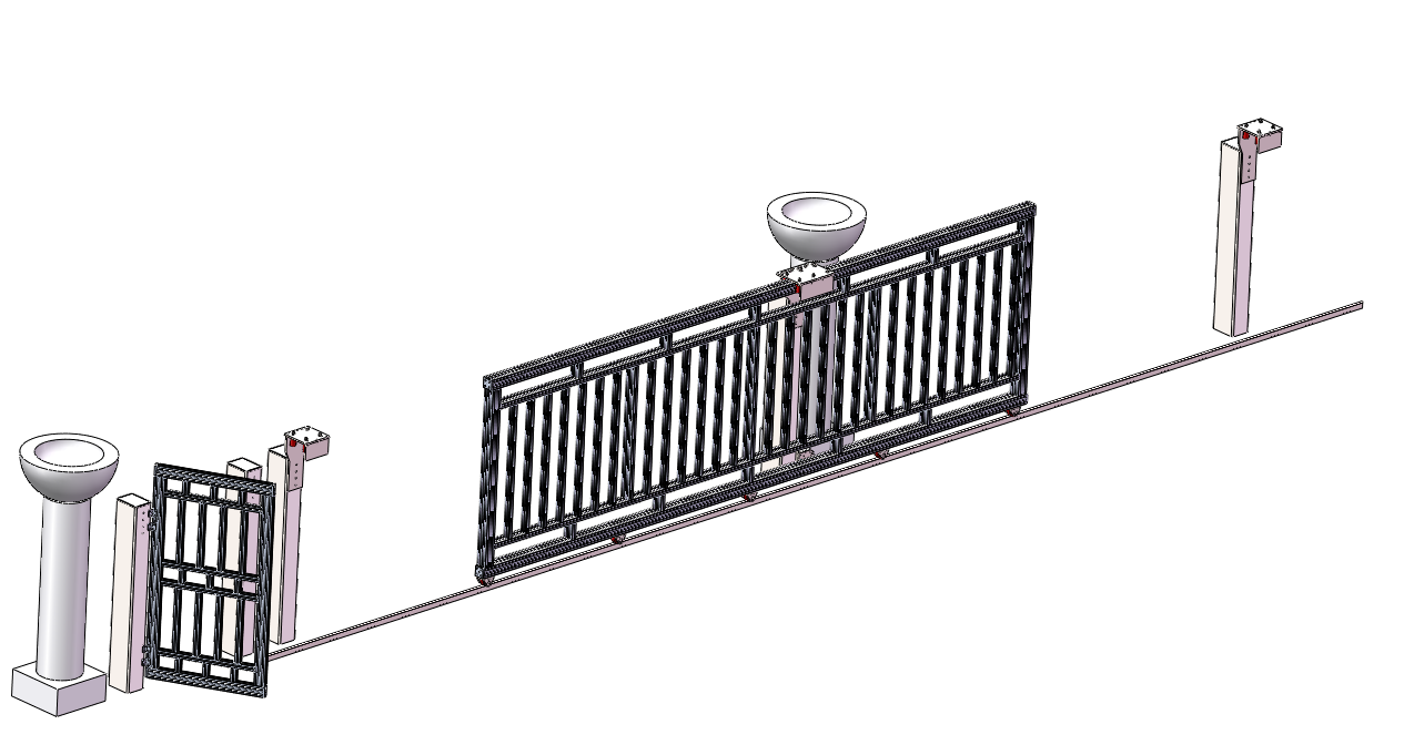 别墅院子电动大门