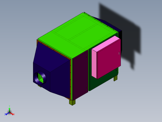 冷镦机热处理静电式油雾机正等轴测缩略图
