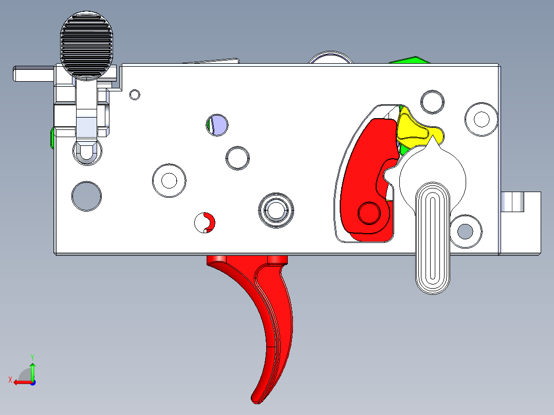 触发机构后视图