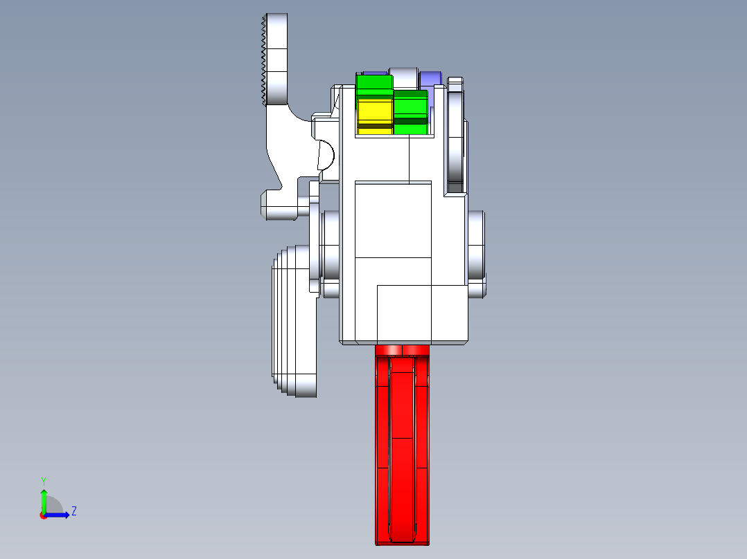 触发机构左视图