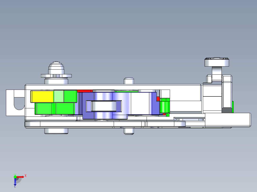 触发机构俯视图