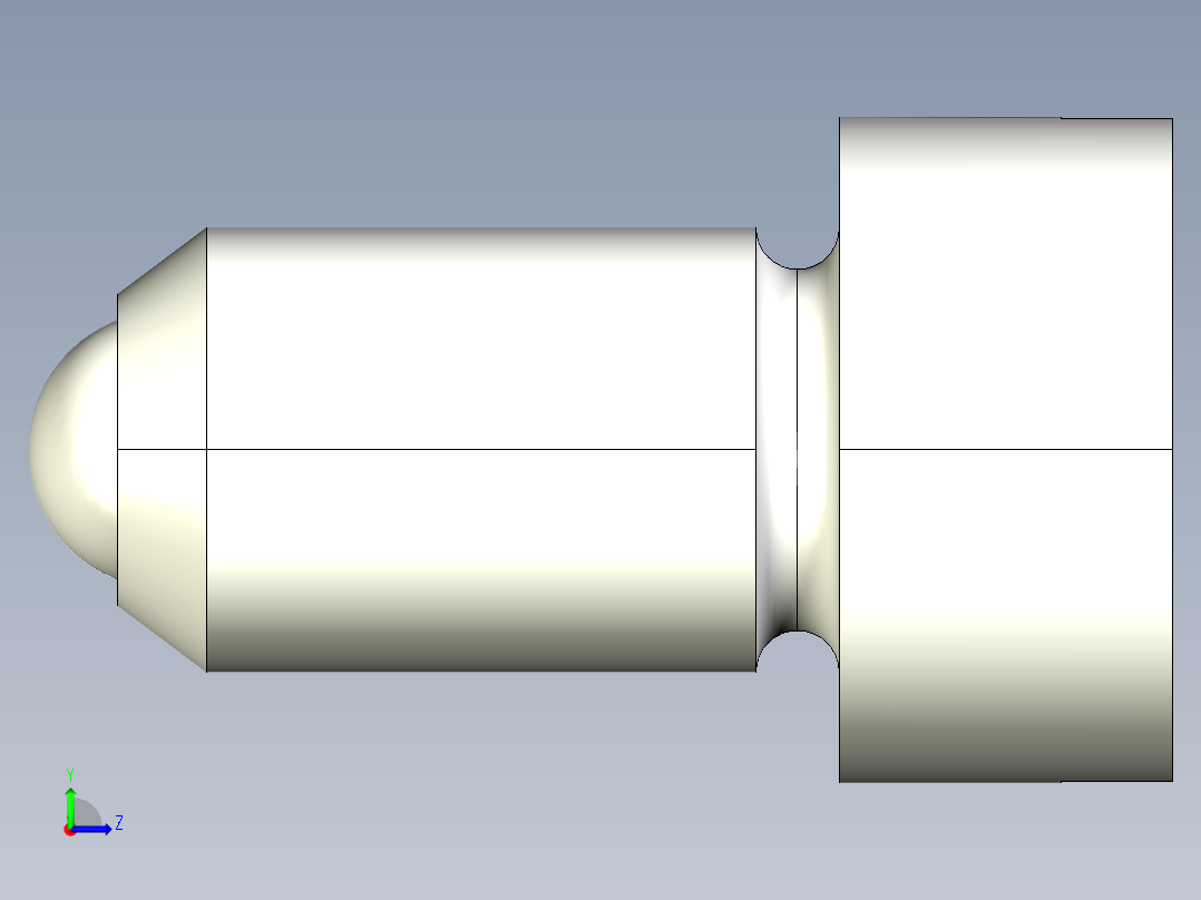 定位珠(輕荷重)(一字型)(B)2205多系列多零件图纸模型左视图