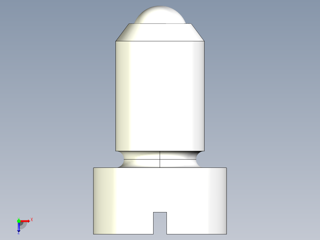 定位珠(輕荷重)(一字型)(B)2205多系列多零件图纸模型俯视图