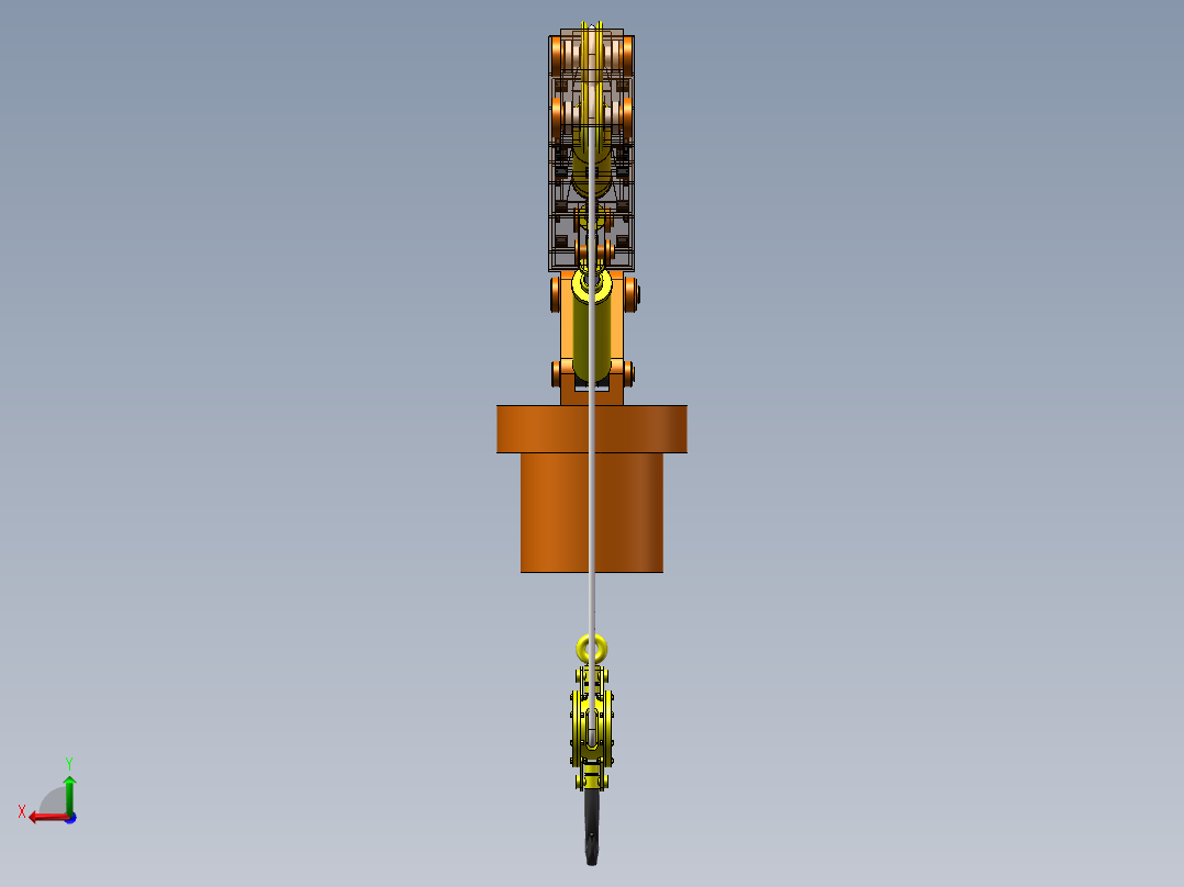 变幅旋转二级伸缩臂起重机后视图