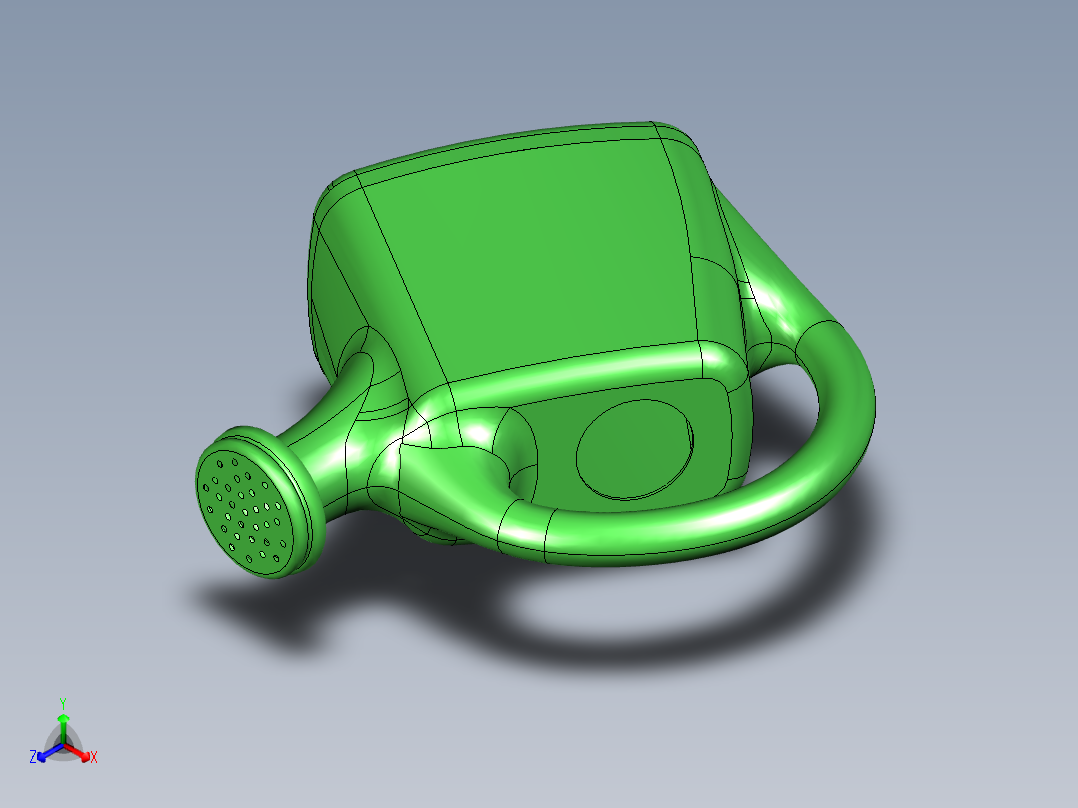 迷你洒水壶 办公室浇花迷你壶正等轴测图