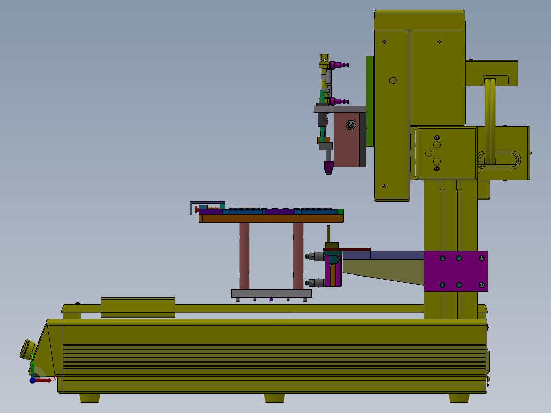 自动分距装盘机（sw18可编辑+工程图+BOM）前视图