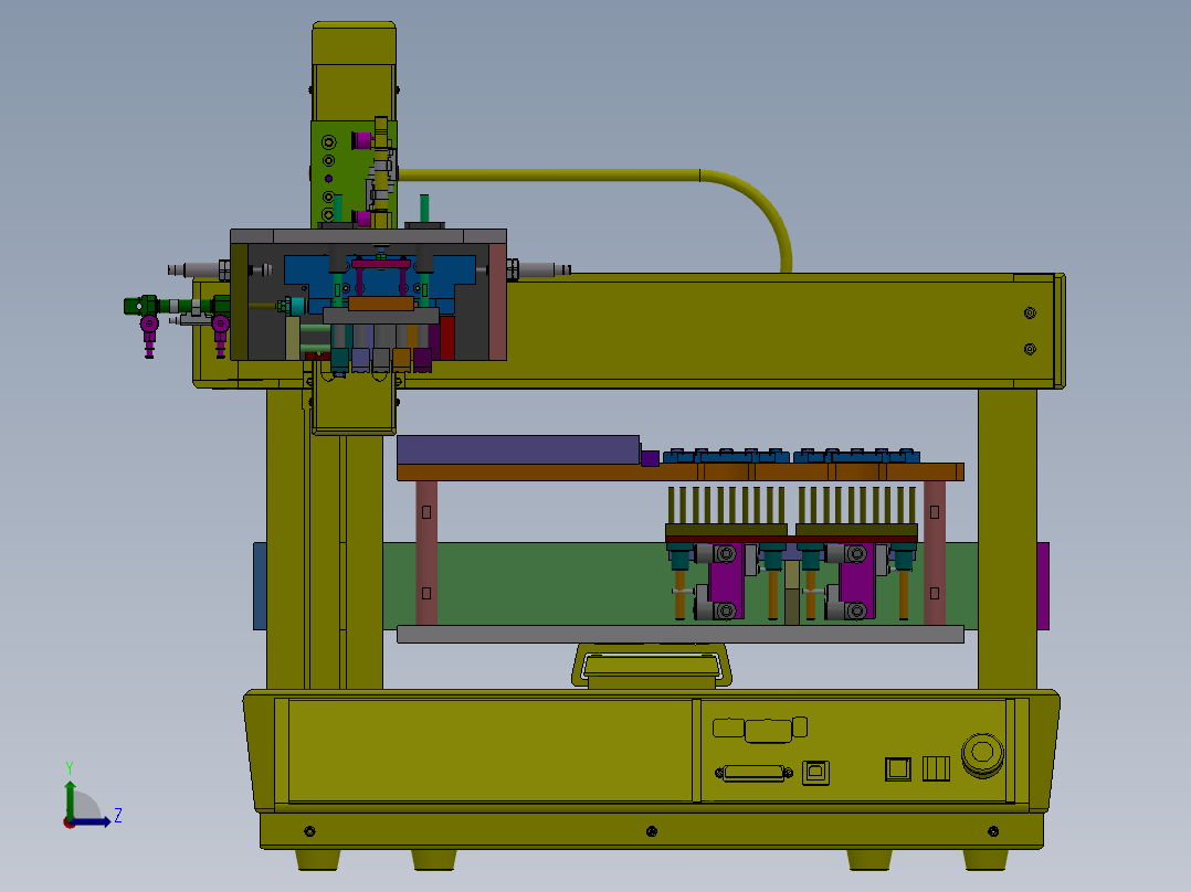 自动分距装盘机（sw18可编辑+工程图+BOM）左视图