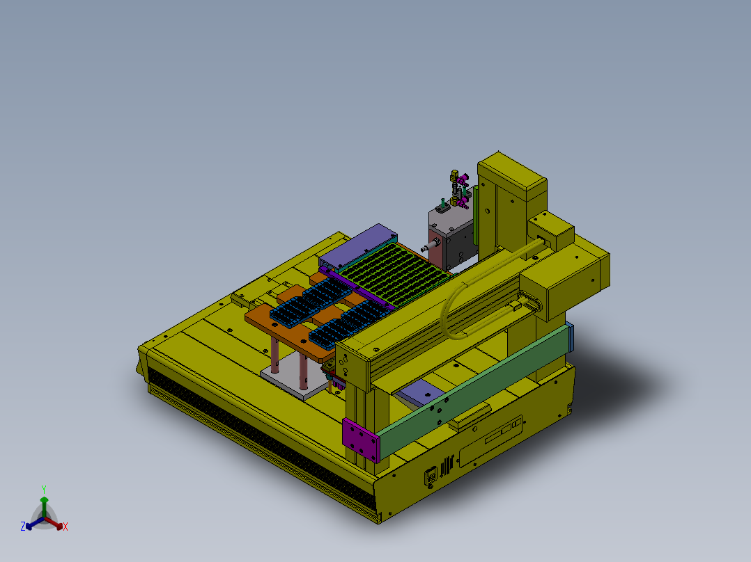 自动分距装盘机（sw18可编辑+工程图+BOM）正等轴测图