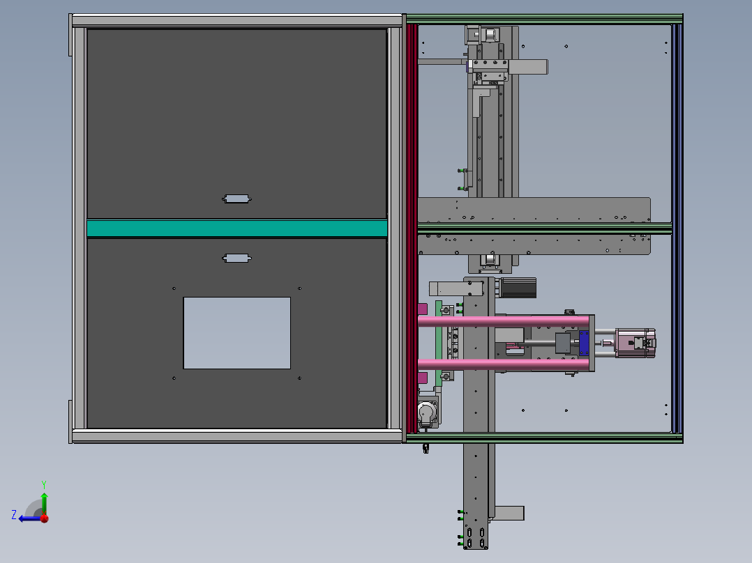 自动化导光板裁切机 sw16可编辑右视图