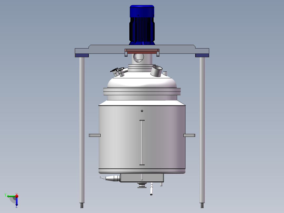 真空加热搅拌罐右视图