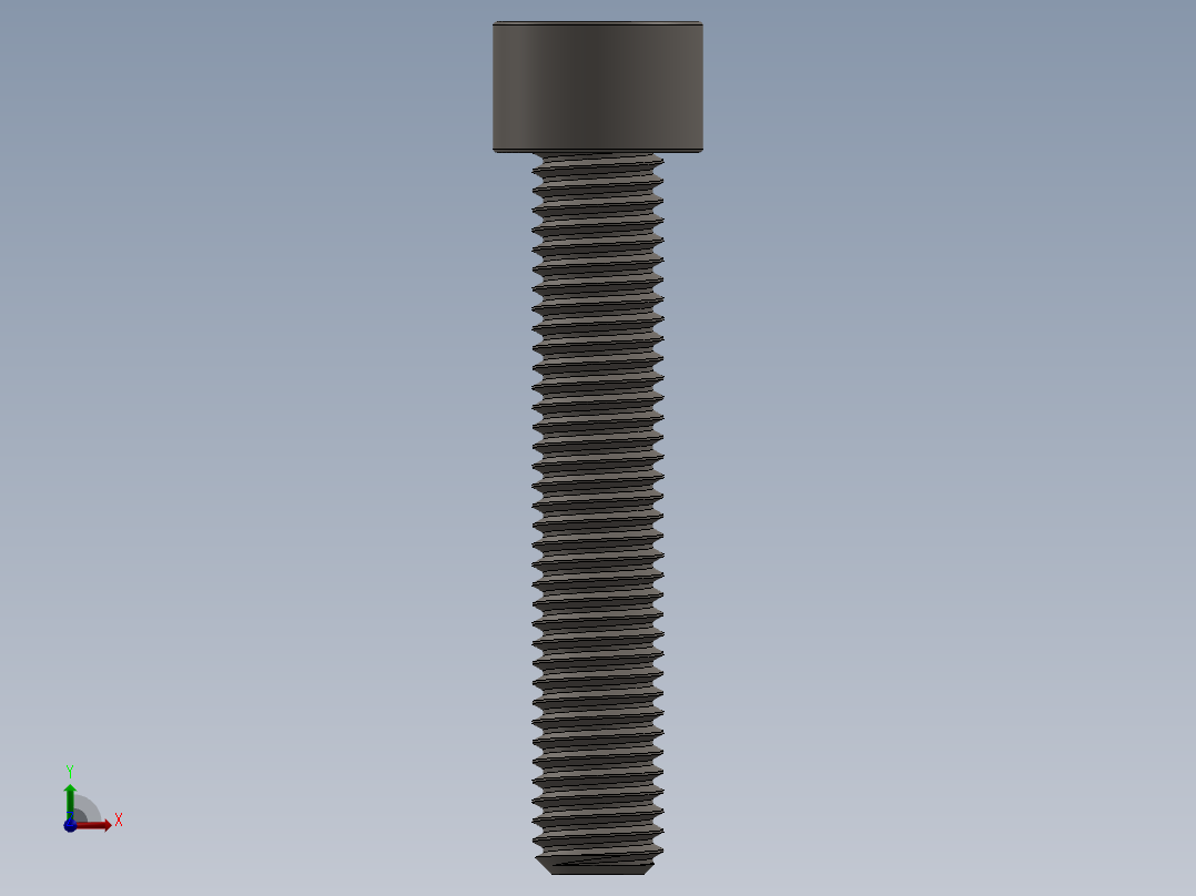 Screw_DIN_912_M10x55F_A2.SLDPRT公制内六角螺钉前视图