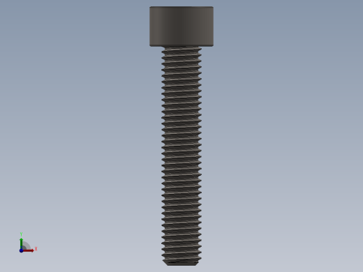 Screw_DIN_912_M10x55F_A2.SLDPRT公制内六角螺钉前视缩略图