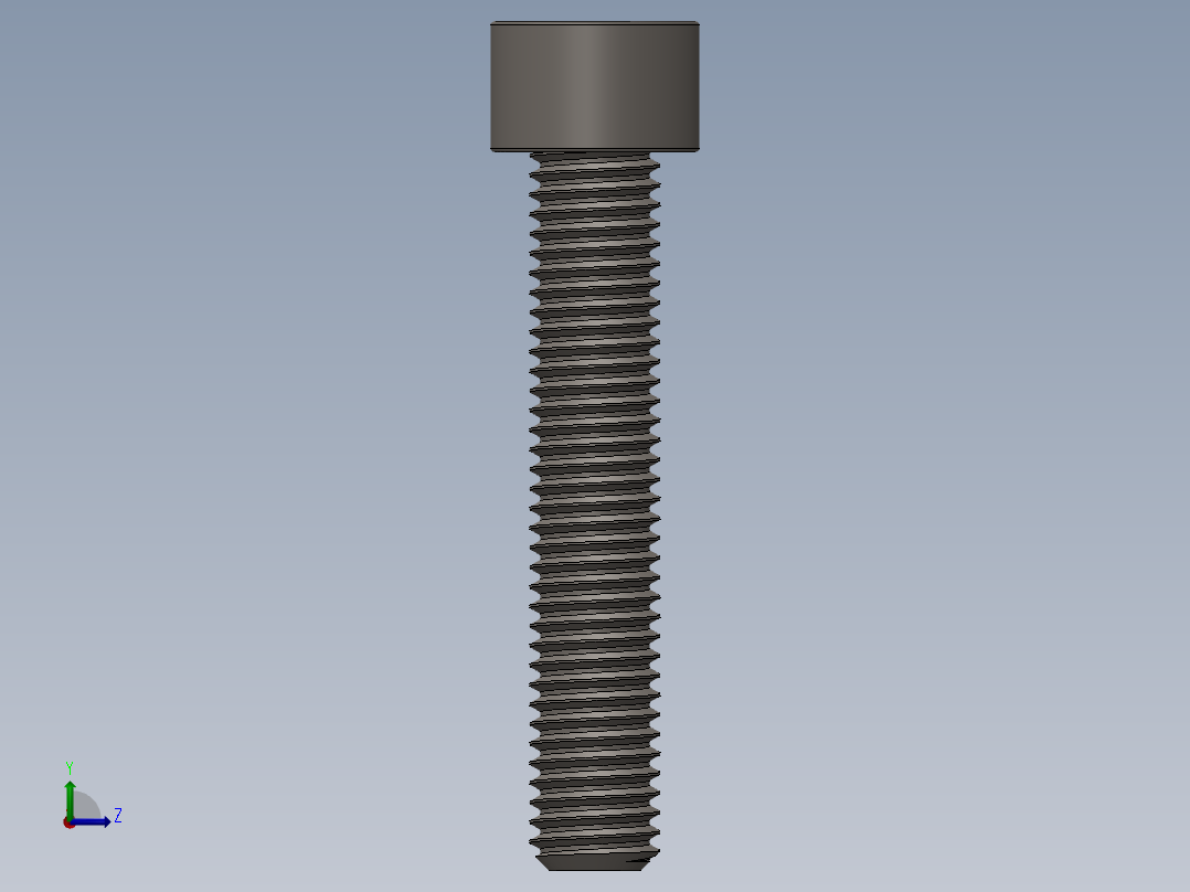 Screw_DIN_912_M10x55F_A2.SLDPRT公制内六角螺钉左视图
