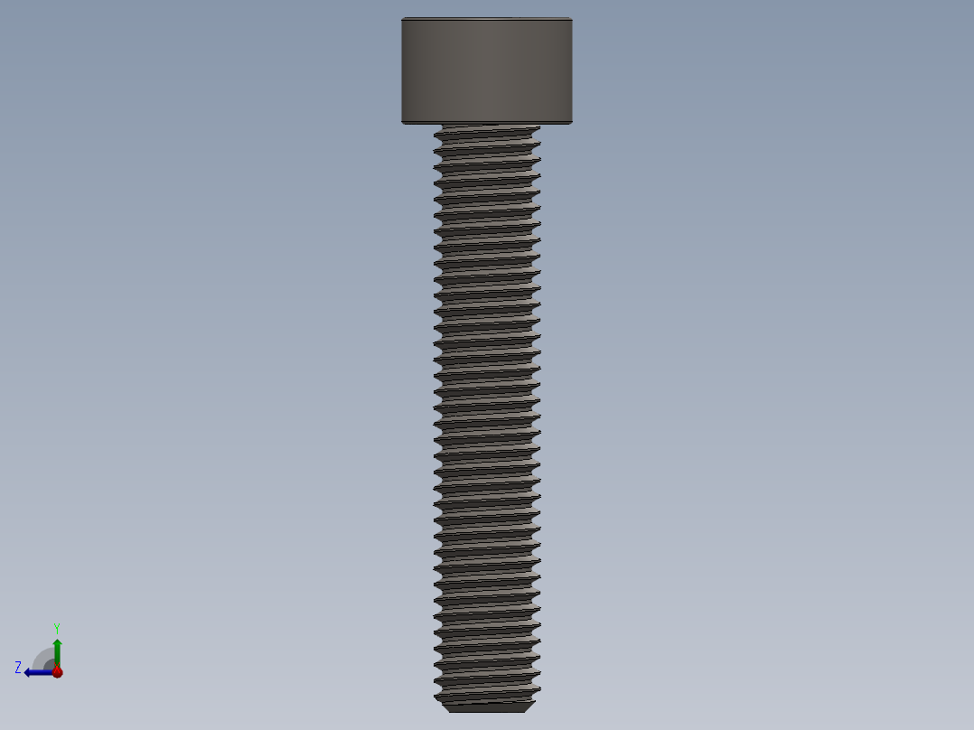 Screw_DIN_912_M10x55F_A2.SLDPRT公制内六角螺钉右视图