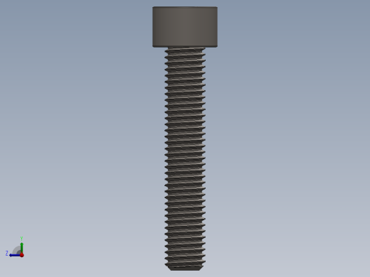 Screw_DIN_912_M10x55F_A2.SLDPRT公制内六角螺钉右视缩略图