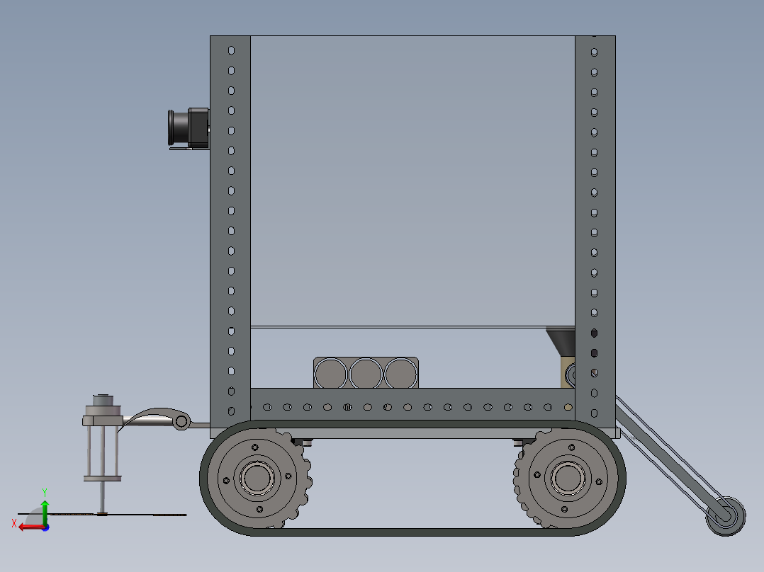 免耕播种机后视图