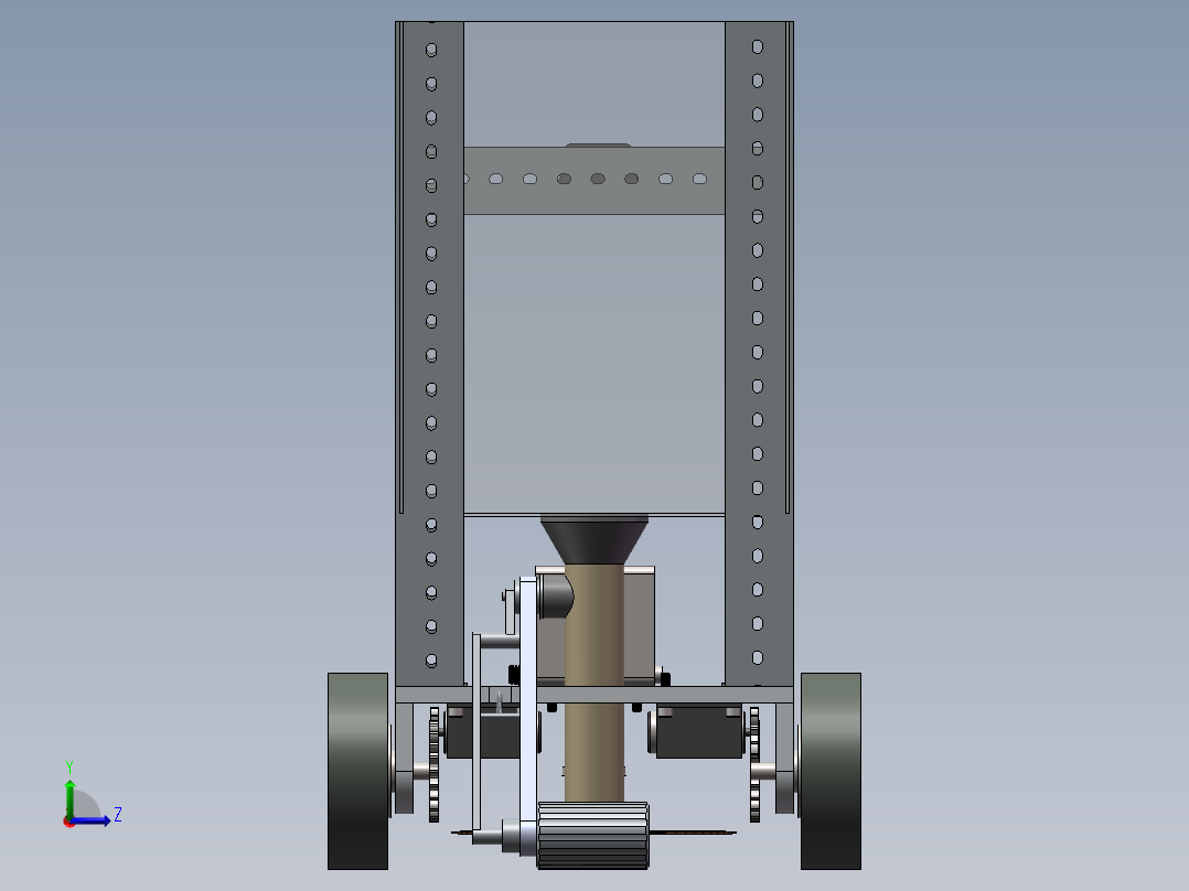 免耕播种机左视图
