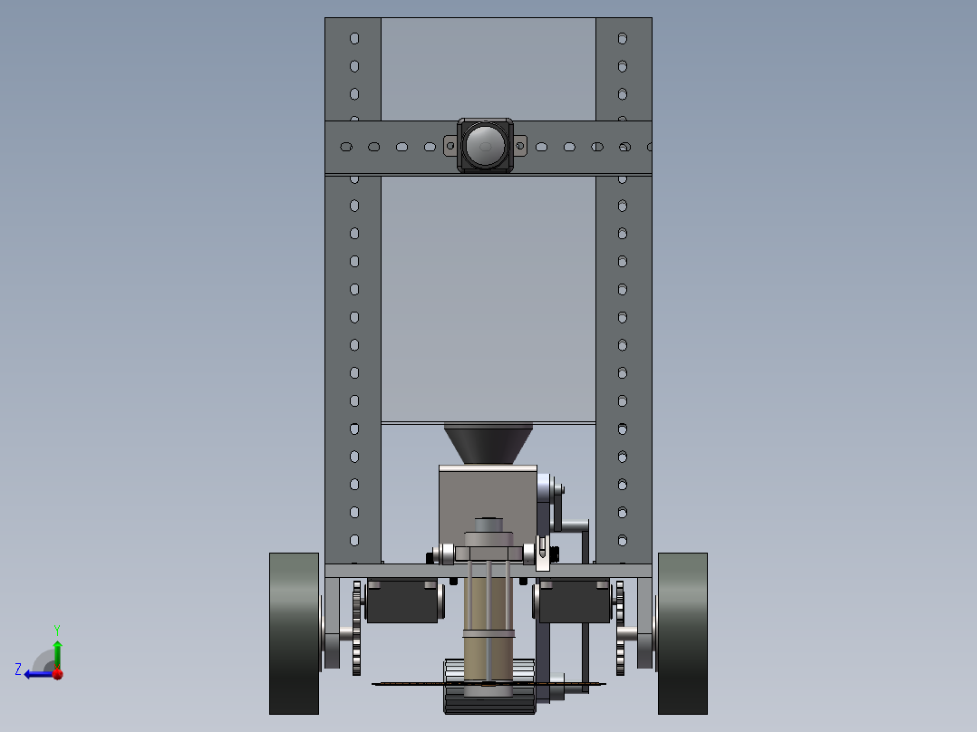 免耕播种机右视图