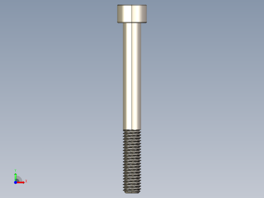 Screw_DIN_912_M8x75_A2.STEP公制内六角螺钉前视缩略图