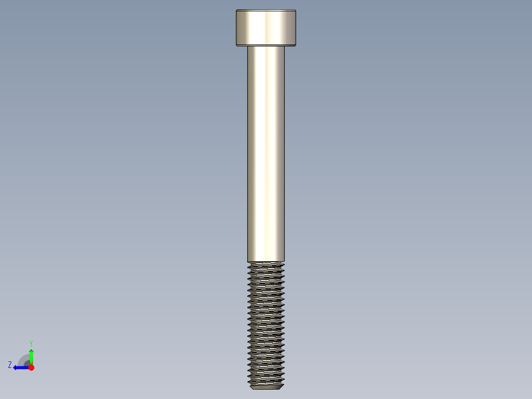 Screw_DIN_912_M8x75_A2.STEP公制内六角螺钉右视图