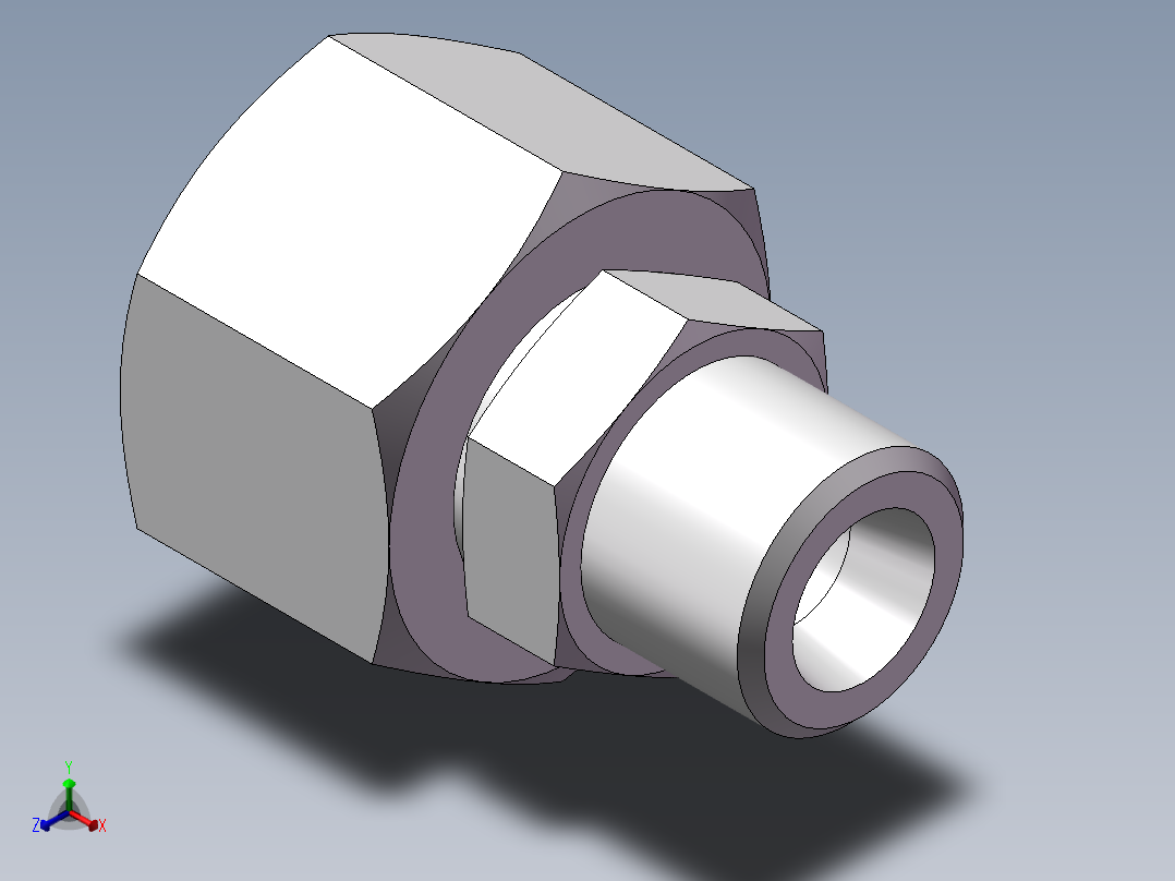 直通变径接头、2D-16-22主视图